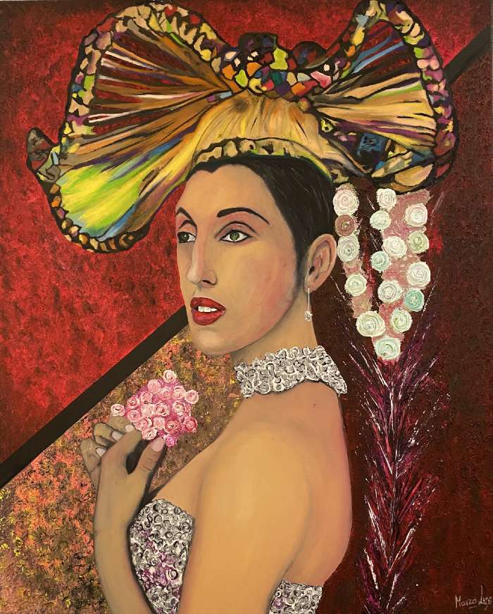 Rossy de Palma - Lienzo en Óleo 80 x 100 - Marco Lux